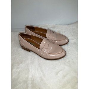 Steve Madden Shoes Women's 9 Cyylo Penny Loafer Faux Patent Leather Nude